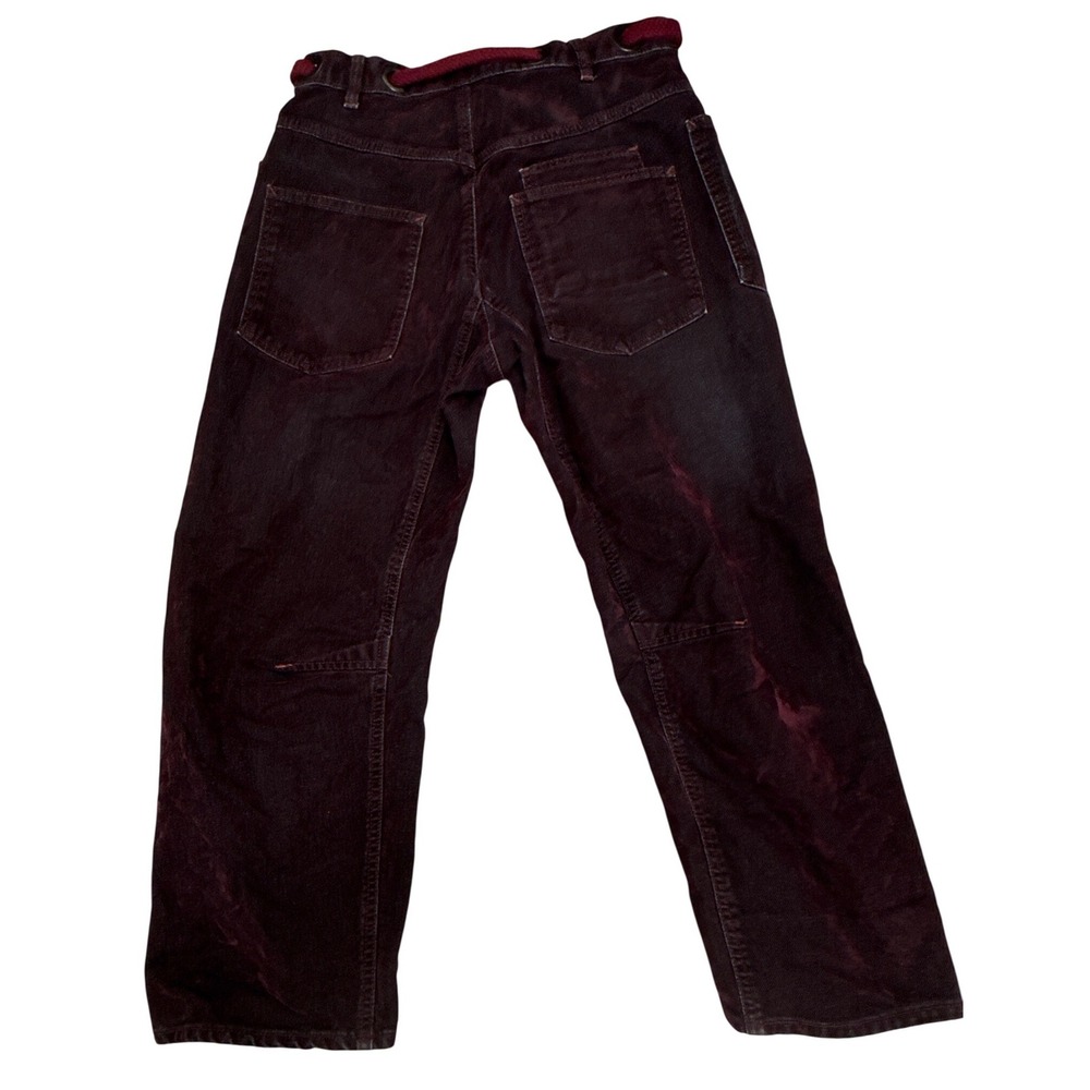 Free People Flocked Moxie Barrel Jeans Wine Tasting Mulberry Boyfriend Size 27 - Picture 6 of 6